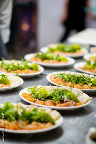 catering food in the table