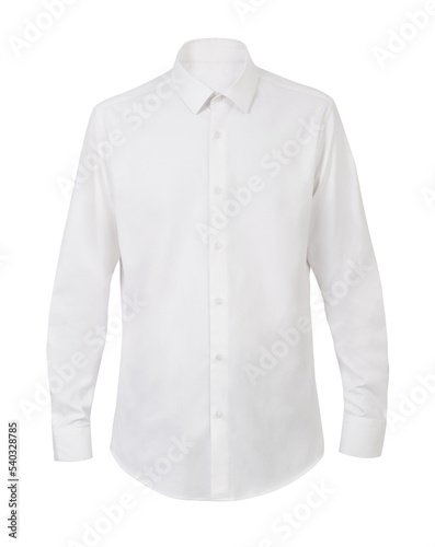 Tableau sur toile white dress shirt with long sleeve mockup on transparent background