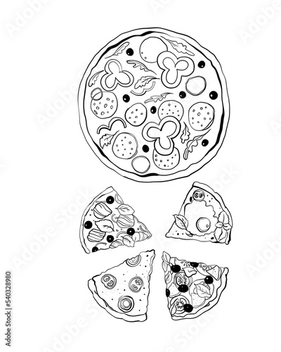 illustration of pizza