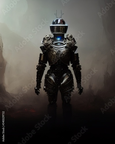 Artificial intelligence. Robots. Futuristic interpretation Future 2025.