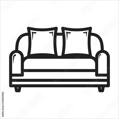 sofa icon vector design template