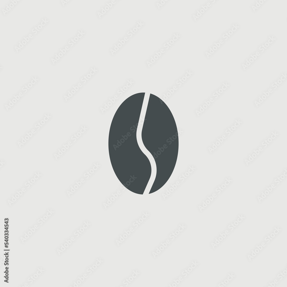 Coffee bean vector icon illustration sign