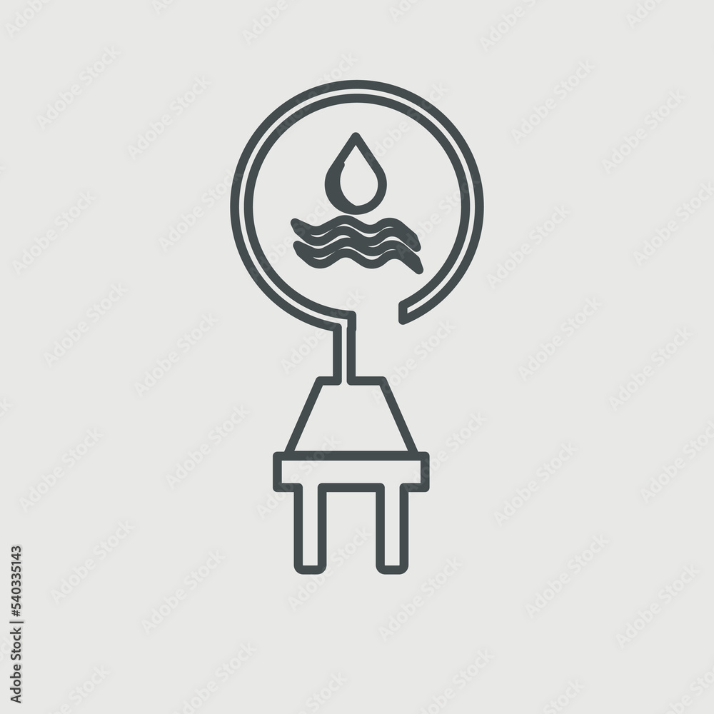 Obraz premium Hydro electricity vector icon illustration sign