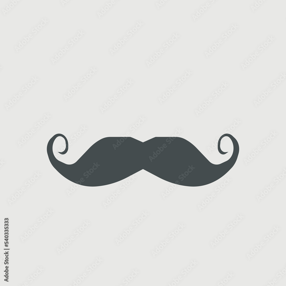 Fototapeta premium Mustache vector icon illustration sign