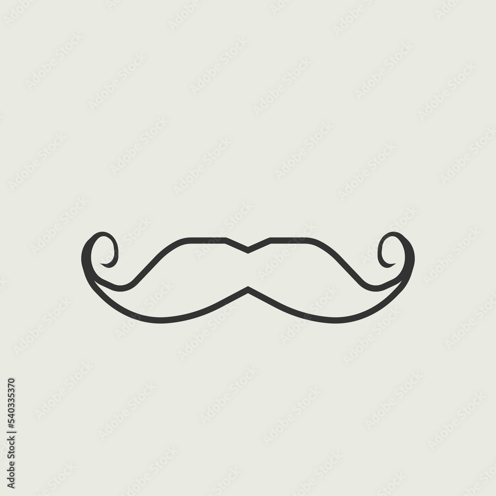Mustache vector icon illustration sign Mustache vector icon illustration sign