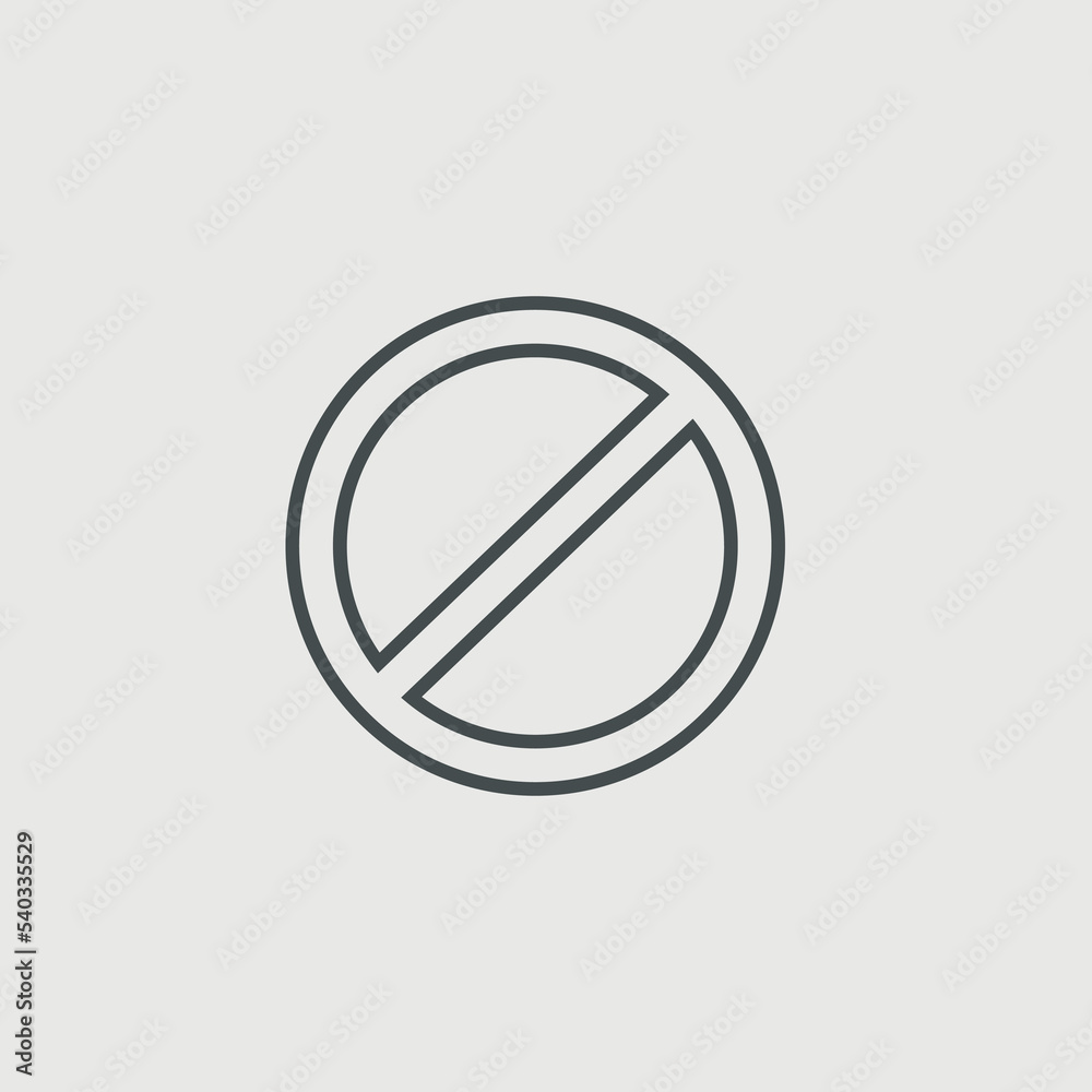 Not allowed sign vector icon illustration sign Not allowed sign vector icon illustration sign