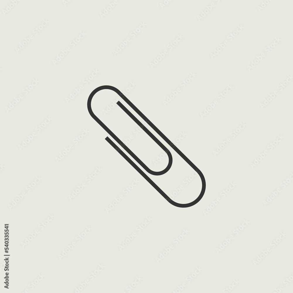 Paper clip vector icon illustration sign Paper clip vector icon illustration sign