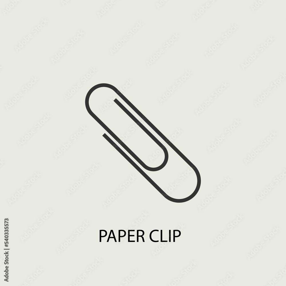 Paper clip vector icon illustration sign Paper clip vector icon illustration sign