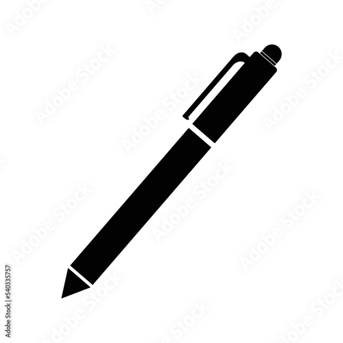 Office stationery signature pen icon | Black Vector illustration |