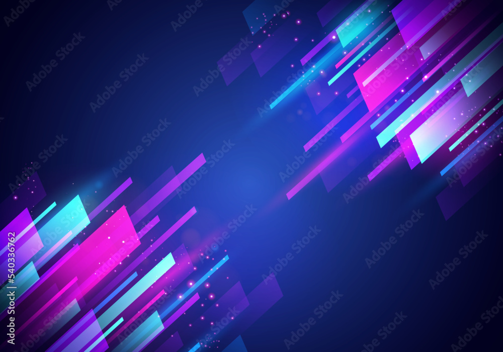 Futuristic Neon Color Fracture Background