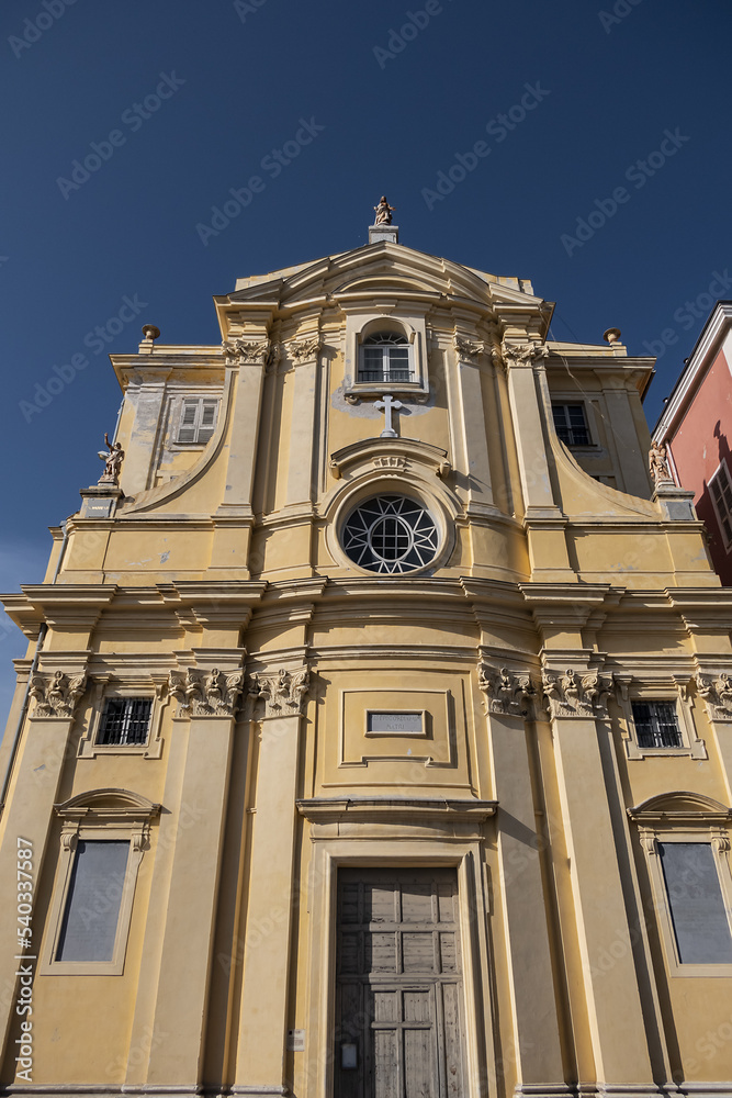 Chapel of Mercy (Chapelle de la Misericorde) - 18th century Roman Catholic Baroque chapel situated in the central marketplace of Nice. Nice, France.