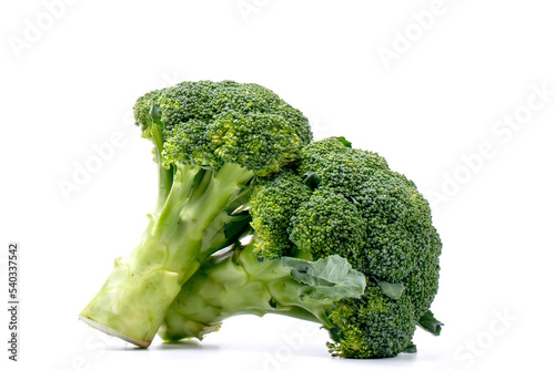 Fresh broccoli isolated on white background. Clipping path included