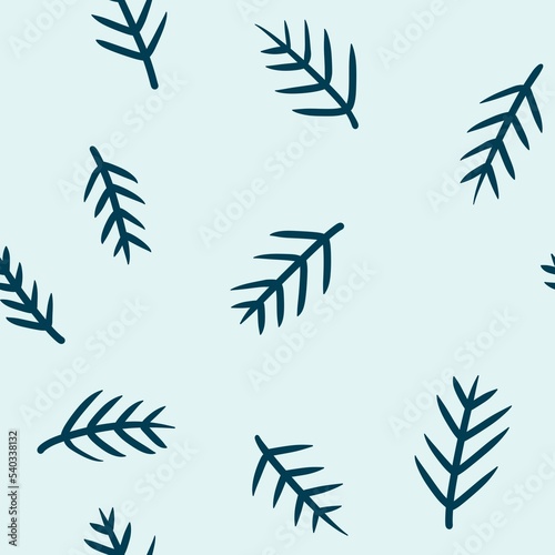 Fototapeta Naklejka Na Ścianę i Meble -  Floral seamless flower and leaves pattern for wrapping paper and fabrics and kids clothes print and accessories