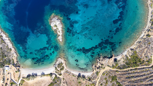 Chios island - Greece. Didima or Didyma beach  literally  twins   beach on the west side of the island