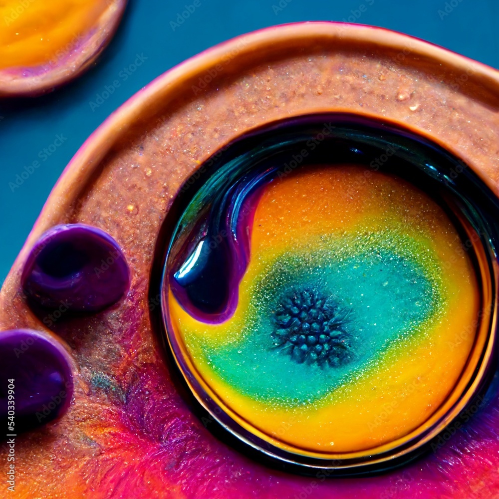 Fototapeta premium colorful liquid microscopic