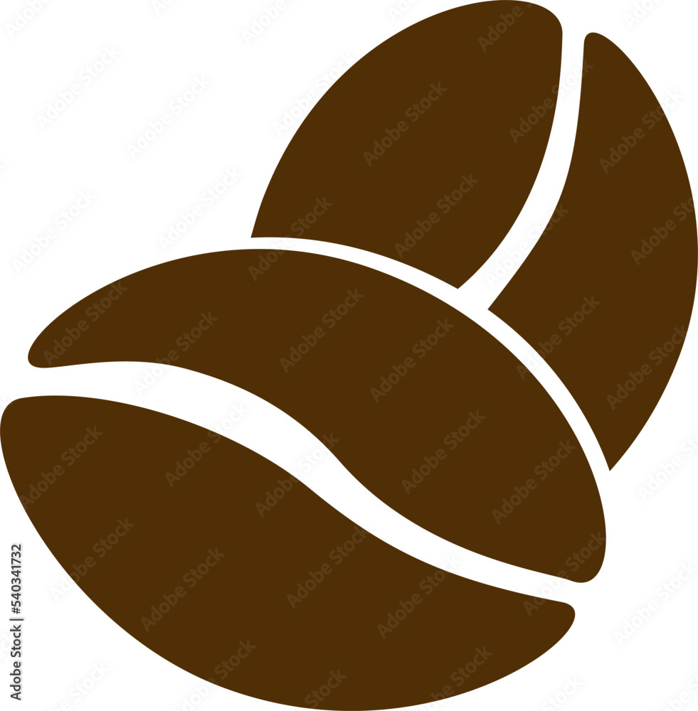 Obraz premium SINGLE SILHOUETTE COFFEE BEANS ICON