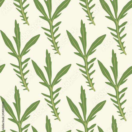Abstract seamless pattern with leaves. Trendy hand drawn textures. © Lidiya