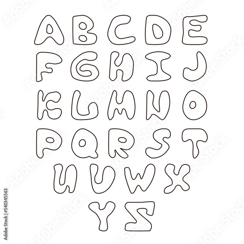 alphabet ABC hand lettering