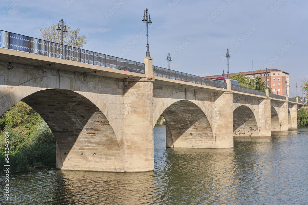 Fototapeta premium bridge over the river Ebro 