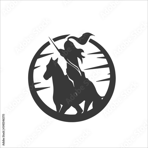 black and white contour of a horse