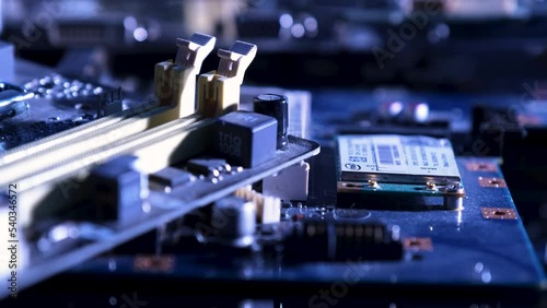 Electronic Circuit Board with Chip