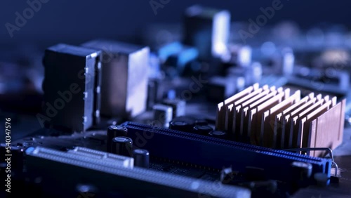 Electronic Circuit Board with Chip