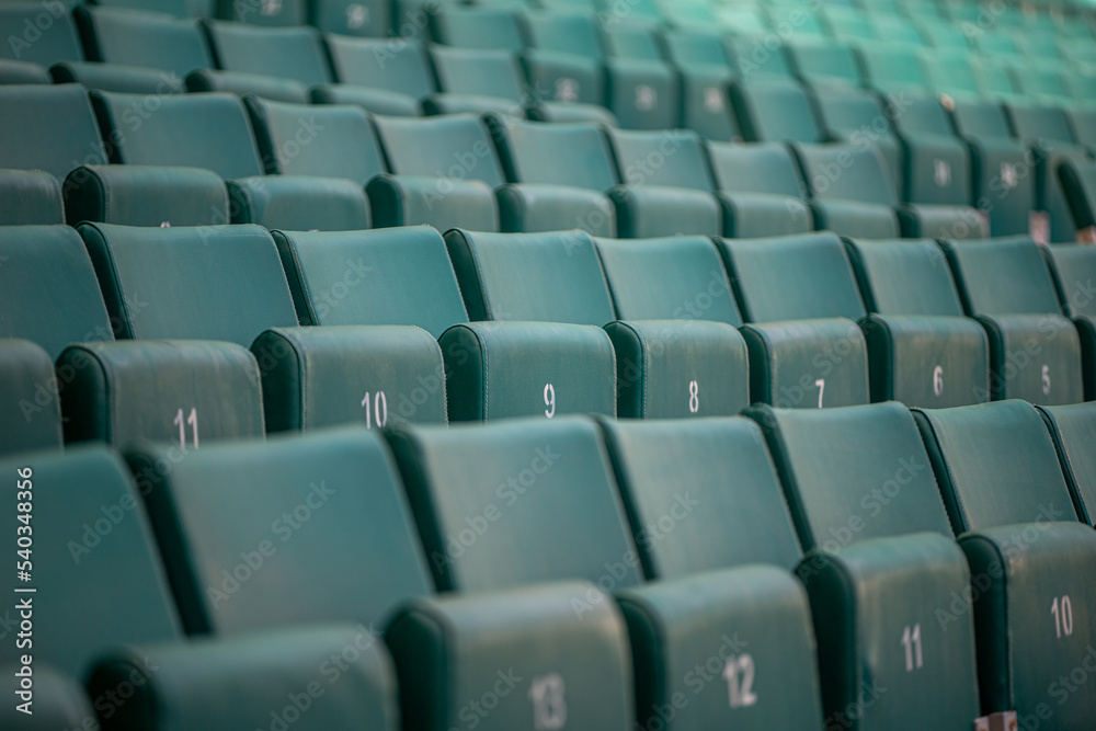 The empty seats of the stadium await match day The empty seats of the stadium await match day