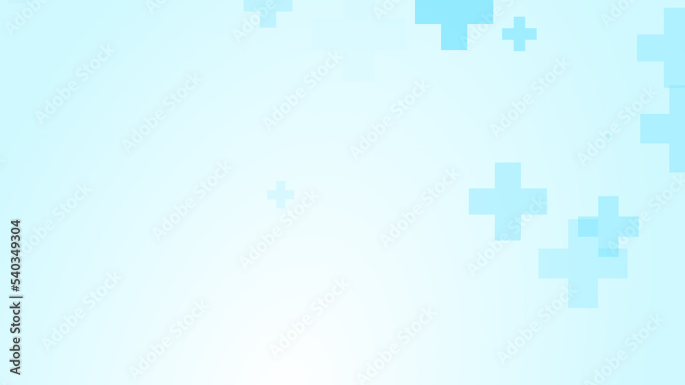 Obraz premium Medical white blue cross pattern background.
