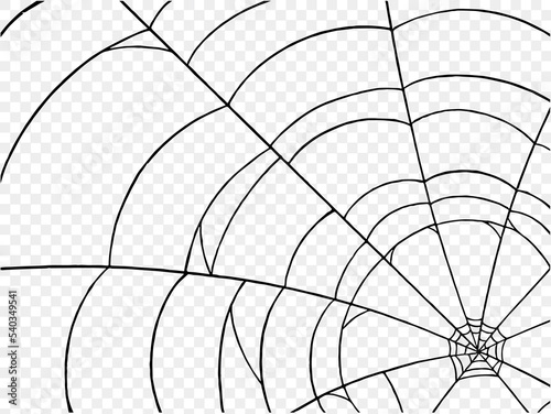 Halloween party background with spiderwebs isolated png or transparent texture,blank space for text,element template for poster,brochures, online advertising,vector illustration
