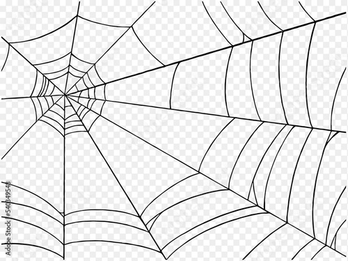 Halloween party background with spiderwebs isolated png or transparent texture,blank space for text,element template for poster,brochures, online advertising,vector illustration