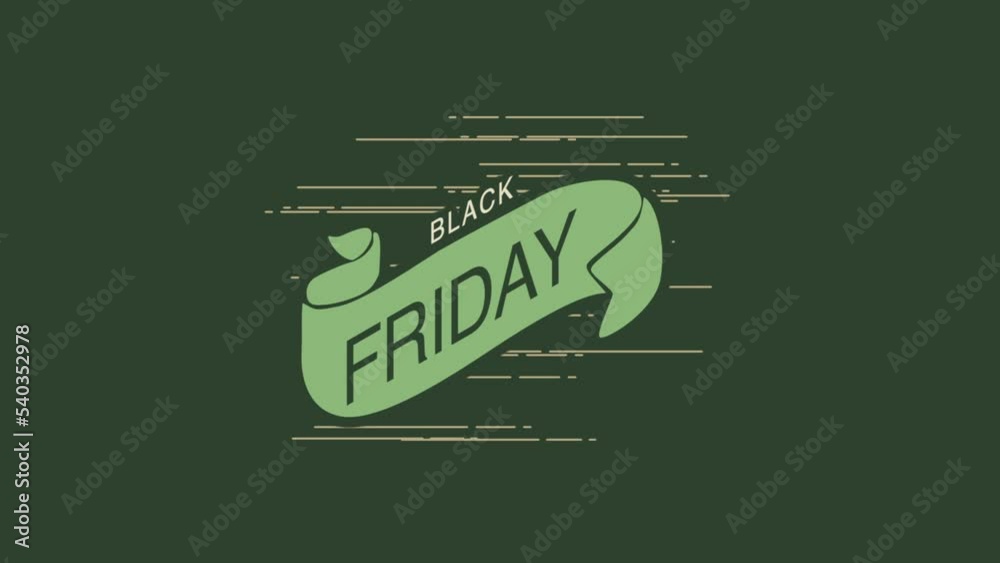 Black Friday with lines and ribbon on green modern gradient, motion abstract holidays, minimalism and promo style background Black Friday with lines and ribbon on green modern gradient, motion abstract holidays, minimalism and promo style background