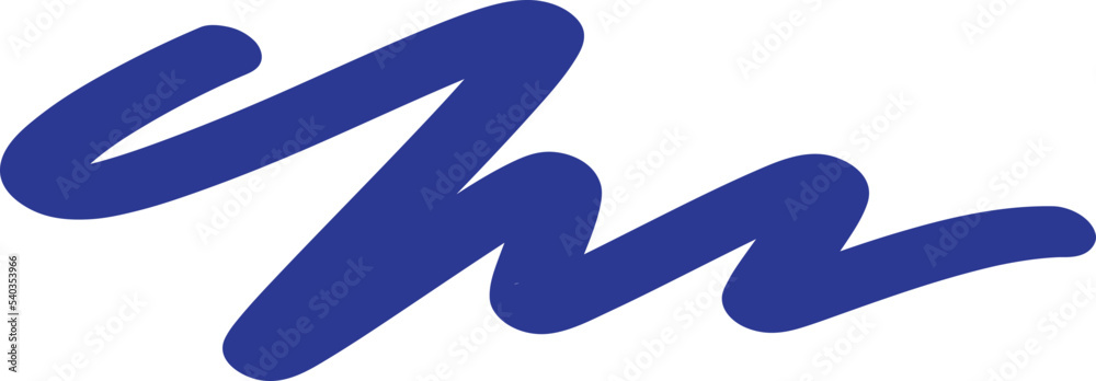 Obraz premium Blue Abstract Brush Element (7)