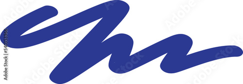 Blue Abstract Brush Element (7)