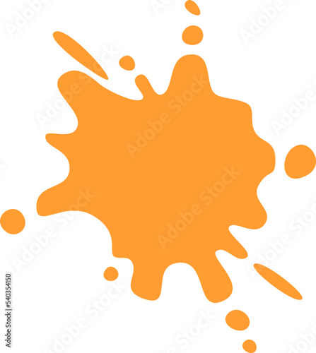 Orange Ink Splash Element (7)