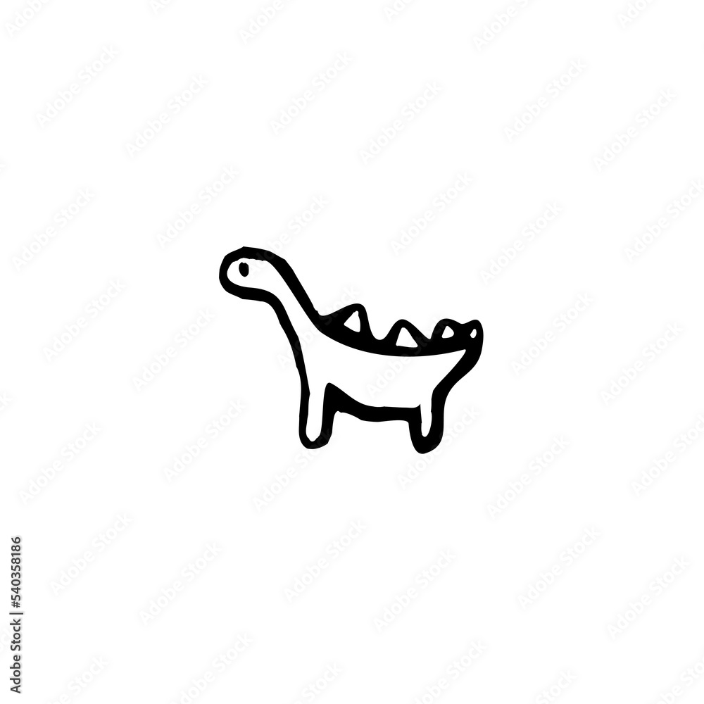 hand drawn of dinosaur ,good for your project hand drawn of dinosaur ,good for your project