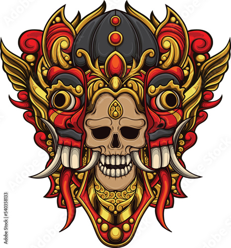 Vector illustration of balinese traditional mask