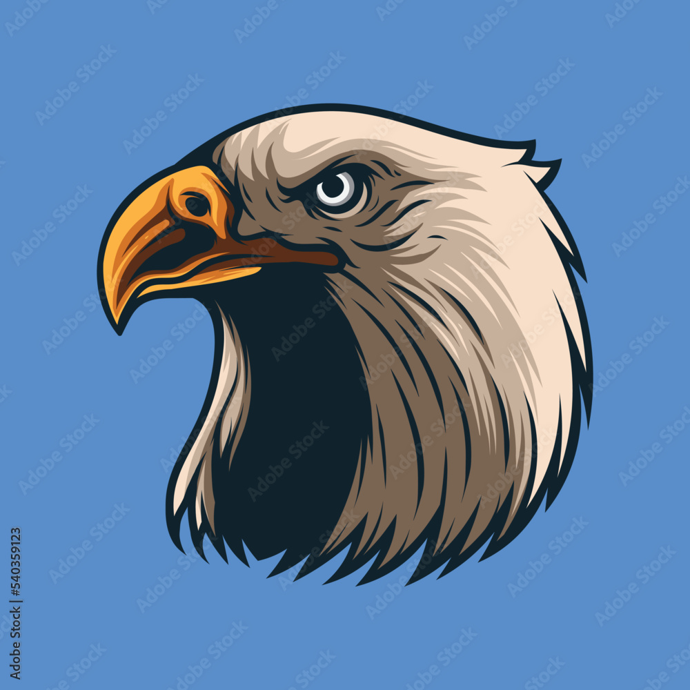 Obraz premium Vector illustration of eagle head isolated