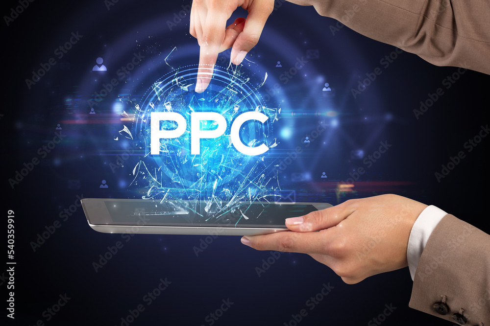 Close-up of a touchscreen with abbreviation. Close-up of a touchscreen with abbreviation.