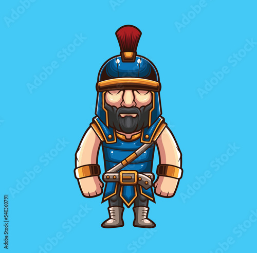 vector illustration of gladiator mascot