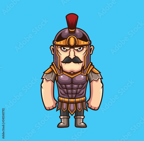 vector illustration of gladiator mascot