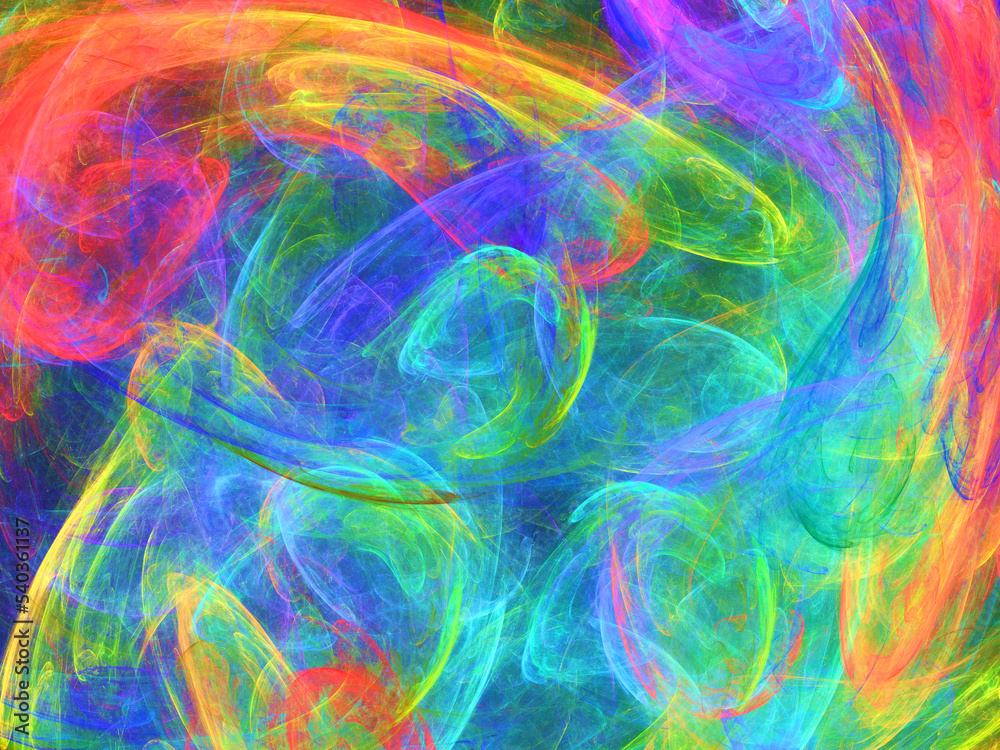 Imagen de arte abstracto digital compuesta de manchas translúcidadas en color tipo neón y solapadas en un cpnjunto que simula ser nubes tormentosas cargadas de energía. Imagen de arte abstracto digital compuesta de manchas translúcidadas en color tipo neón y solapadas en un cpnjunto que simula ser nubes tormentosas cargadas de energía.