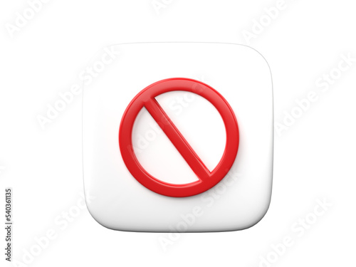 Free Download Prohibited icon 3D render. - GFXLoad