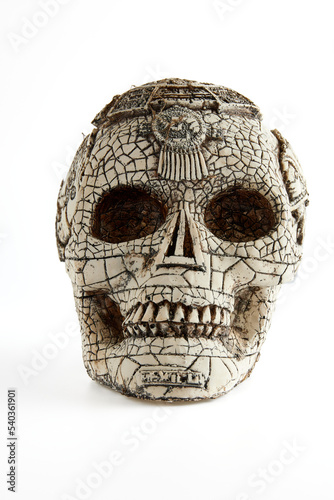 Cráneo decorado para la celebración de día de muertos en México