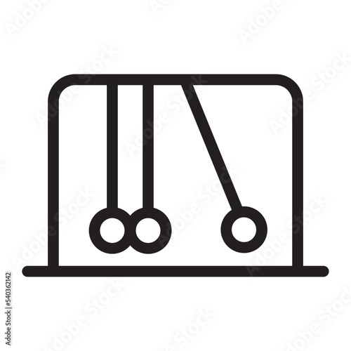 newtons cradle line icon