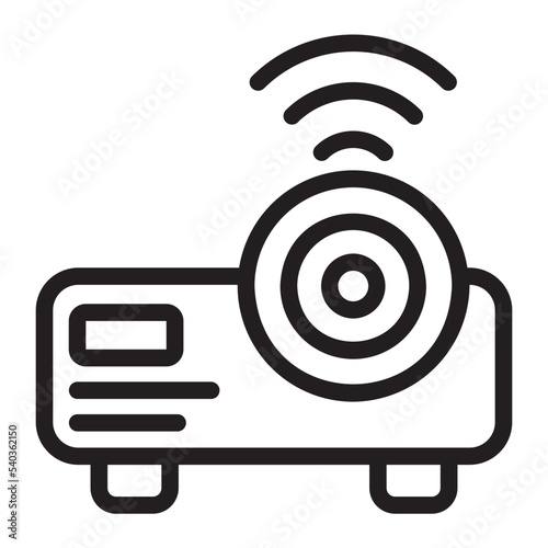 projector line icon
