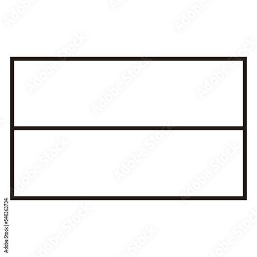 2分割されたシンプルな四角いフレーム