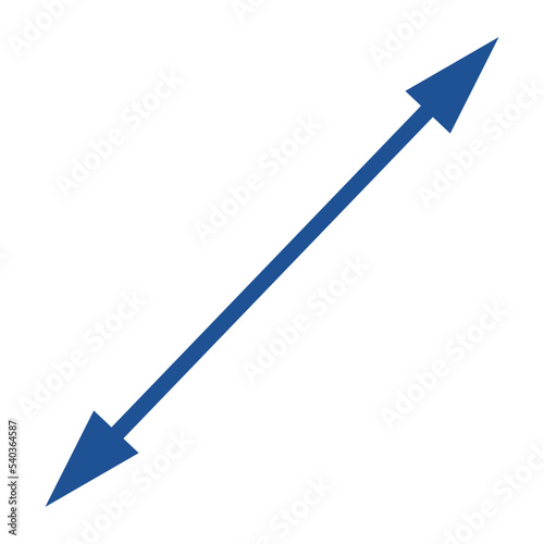 上下に向いた矢印のイラスト（双方向）