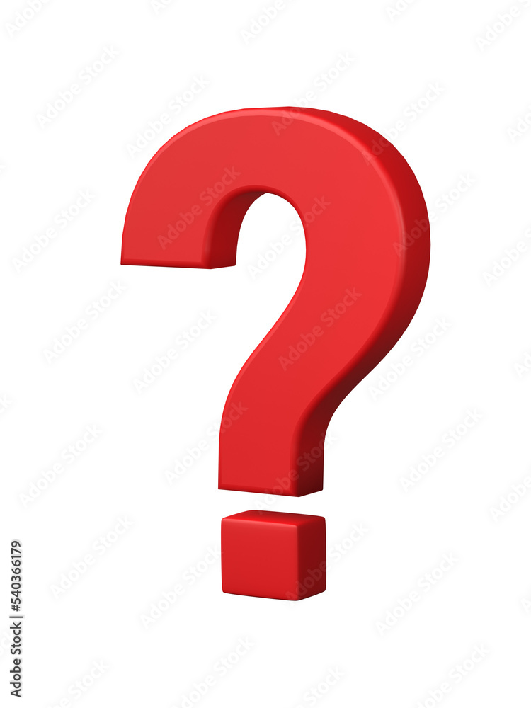 Question Mark icon 3D render. Question Mark icon 3D render.