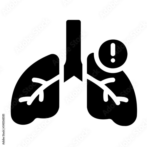 breathlessness glyph icon