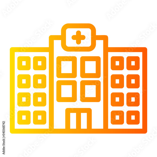 hospital gradient icon